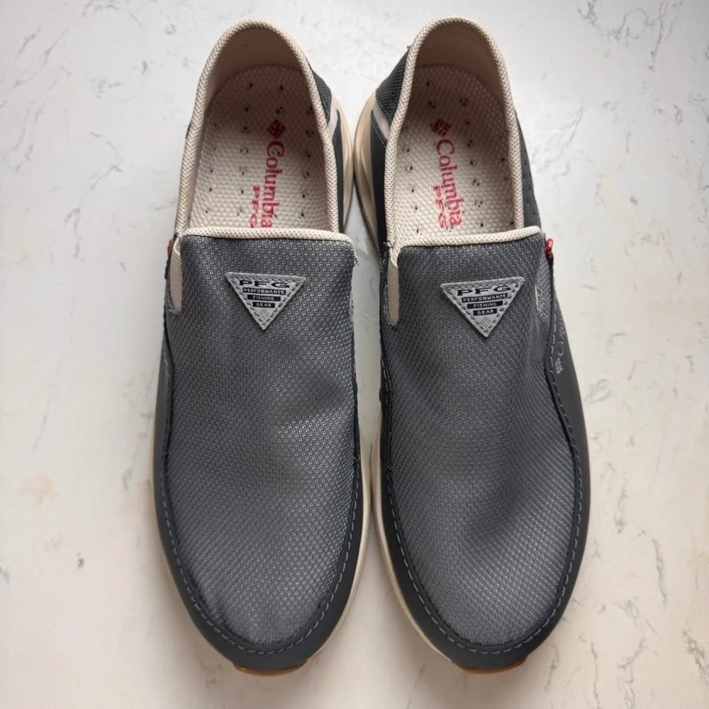 Columbia PFG Mens Bahama Vent Loco Relaxed II Slip On Boat Shoes Gray 11